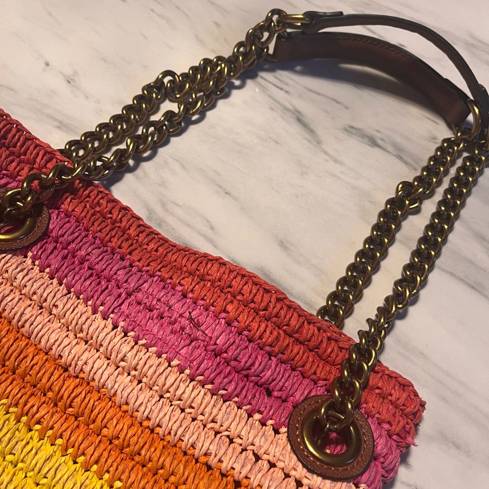 Kurt Geiger Woven Striped Tote Bag - Picture 5 of 6